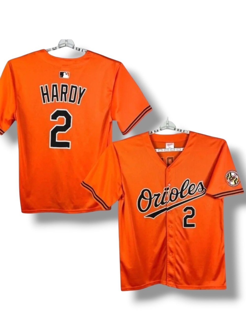 Baltimore Orioles Baseball Jersey JJ Hardy #2 Button Up Orange Unisex Mens XL